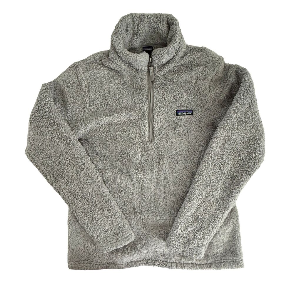 Patagonia Los Gatos 1/4 Zip Pullover Women's Large Gray Fleece Hoodie Activewear - Picture 1 of 15